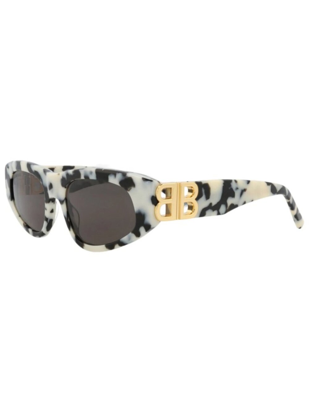 New Balenciaga Women's Sunglasses Cat Eye Recycled Acetate Frame Havana Gold